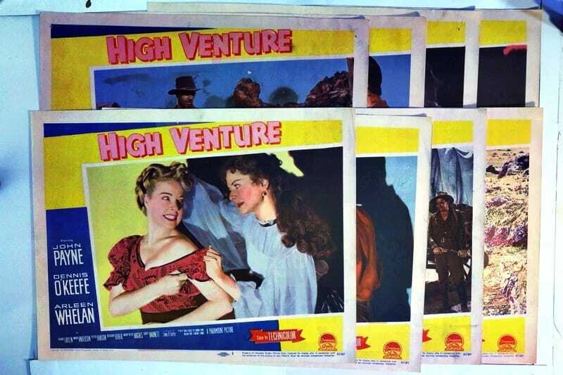 ORIGINAL LOBBY CARDS - HIGH VENTURE - 1951 - set of 8