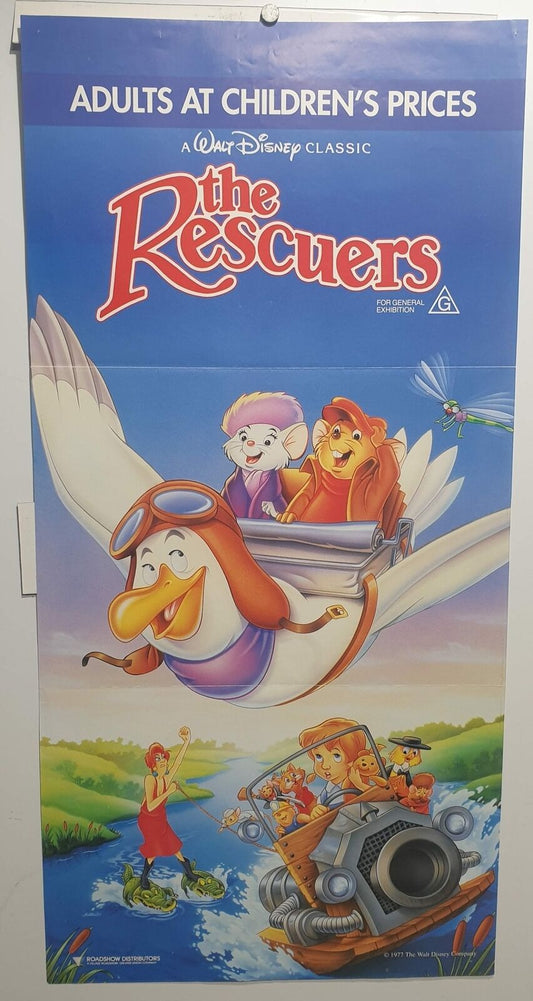 ORIGINAL DAYBILL MOVIE POSTER - THE RESCUERS - 1977