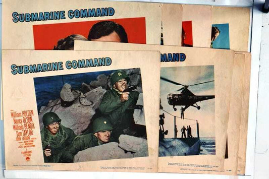 ORIGINAL LOBBY CARDS - SUBMARINE COMMAND - 1951 - set of 8