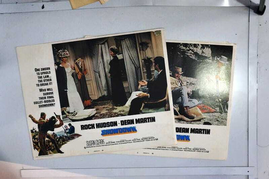 ORIGINAL LOBBY CARDS - SHOWDOWN - 1973 - set of 8