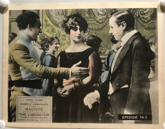 ORIGINAL SERIAL LOBBY CARD - THE LIBERATOR (k) -1918 - Maciste - episode #2 -...
