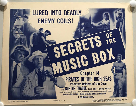 ORIGINAL SERIAL LOBBY CARD - PIRATES OF THE HIGH SEAS - 1950 - Ch 14 Title ca...