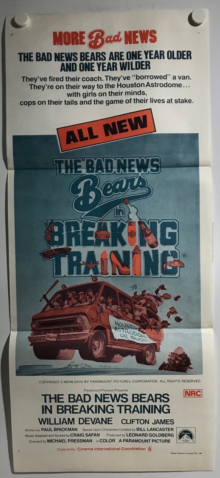 ORIGINAL DAYBILL MOVIE POSTER - BREAKING TRAINING