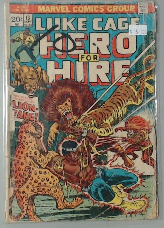 COMIC BOOK LUKE CAGE POWER MAN MARVEL CAGE HERO FOR HIRE  #13