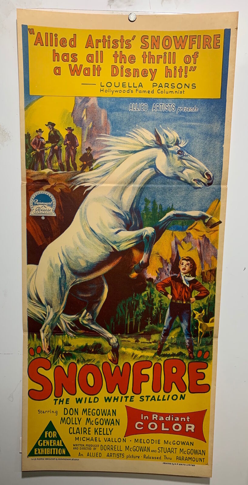 ORIGINAL DAYBILL MOVIE POSTER - SNOWFIRE - Richardson Studio