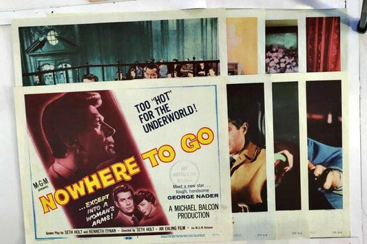 ORIGINAL LOBBY CARDS - NOWHERE TO GO - 1959 - set of 8