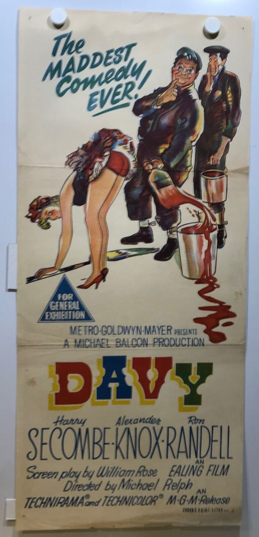 ORIGINAL DAYBILL MOVIE POSTER - DAVY