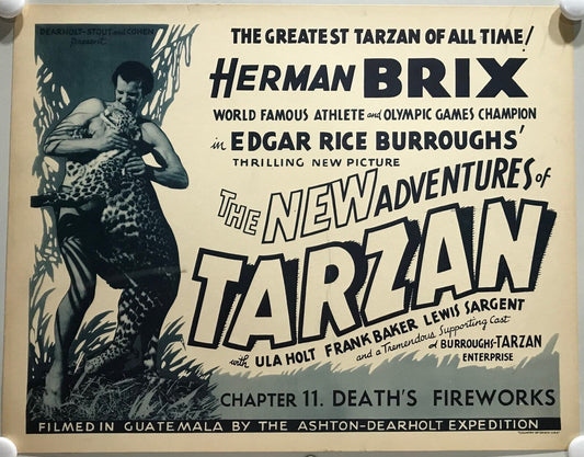 ORIGINAL SERIAL LOBBY CARD - THE NEW ADVENTURES OF TARZAN (b) - 1935 - Title ...
