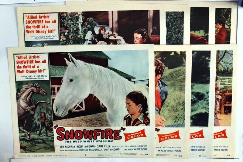 ORIGINAL LOBBY CARDS - SNOWFIRE - 1958 - set of 8