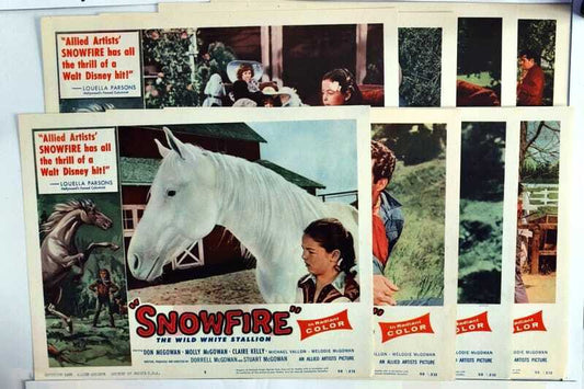 ORIGINAL LOBBY CARDS - SNOWFIRE - 1958 - set of 8