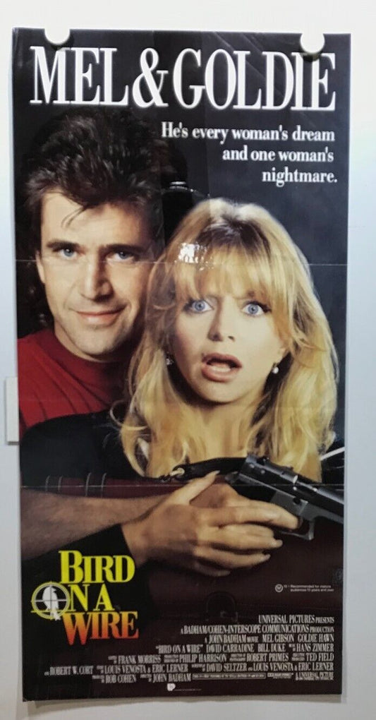 ORIGINAL DAYBILL MOVIE POSTER - BIRD ON A WIRE - 1990