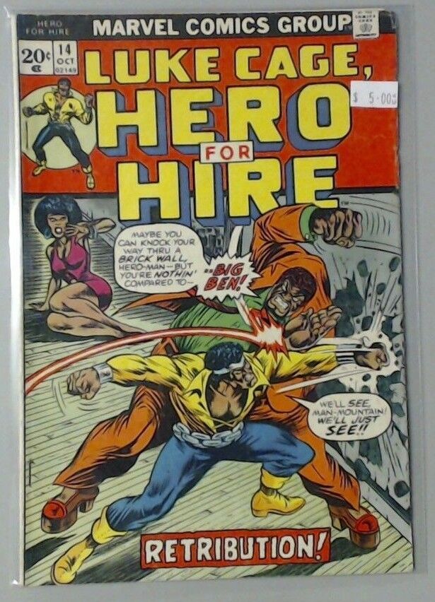 COMIC BOOK LUKE CAGE POWER MAN MARVEL CAGE HERO FOR HIRE  #14