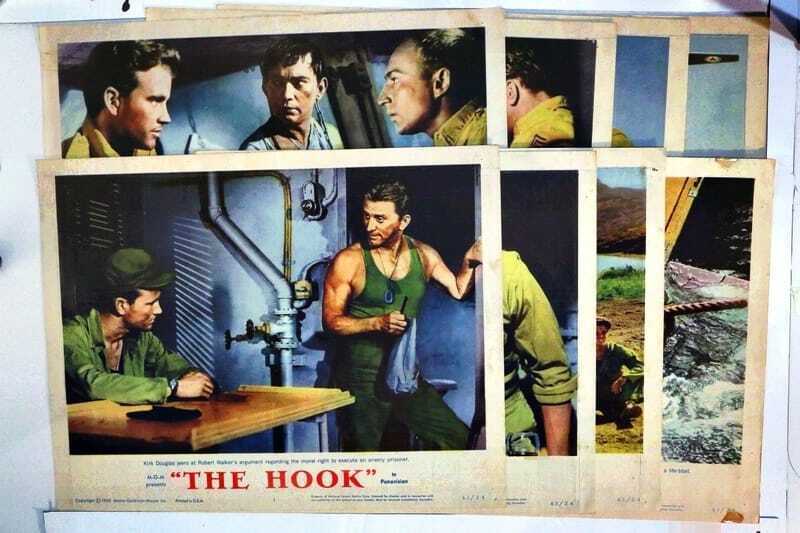 ORIGINAL LOBBY CARDS - THE HOOK - 1963 - set of 8