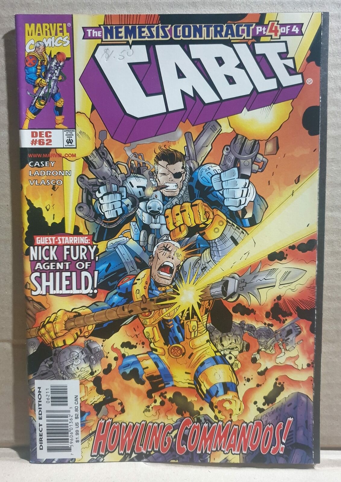 COMIC BOOK - MARVEL CABLE X-MEN #62