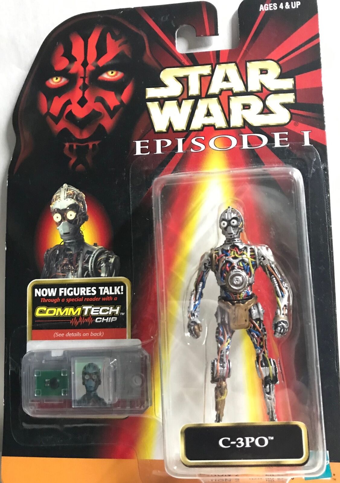 STAR WARS - HASBRO - EPISODE 1 - C-3PO - with CommTech Chip