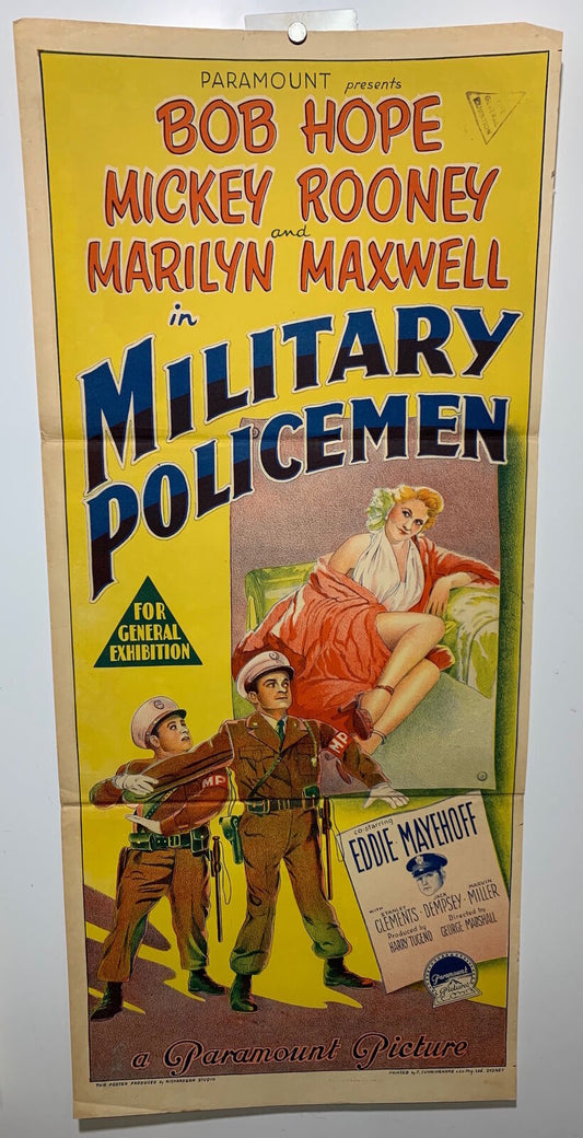 ORIGINAL DAYBILL MOVIE POSTER - MILITARY POLICEMEN - 1952 - Richardson Studio