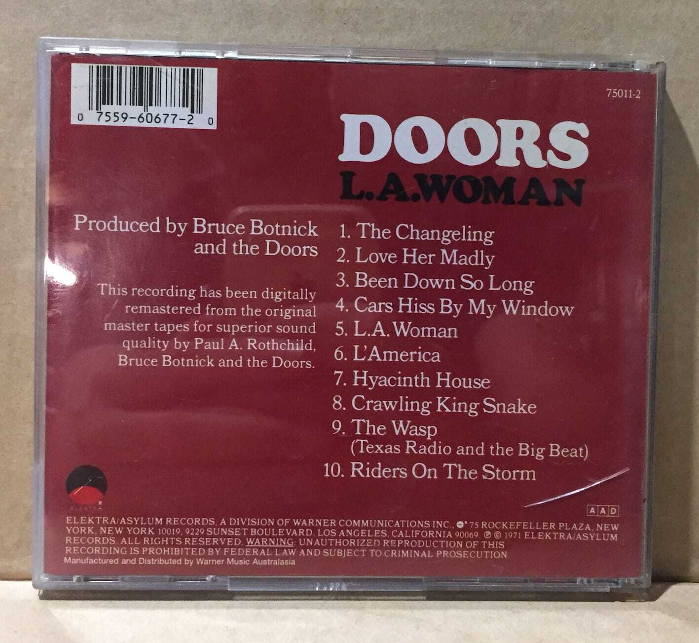 MUSIC CD IN CASE -THE DOORS - L.A. WOMAN