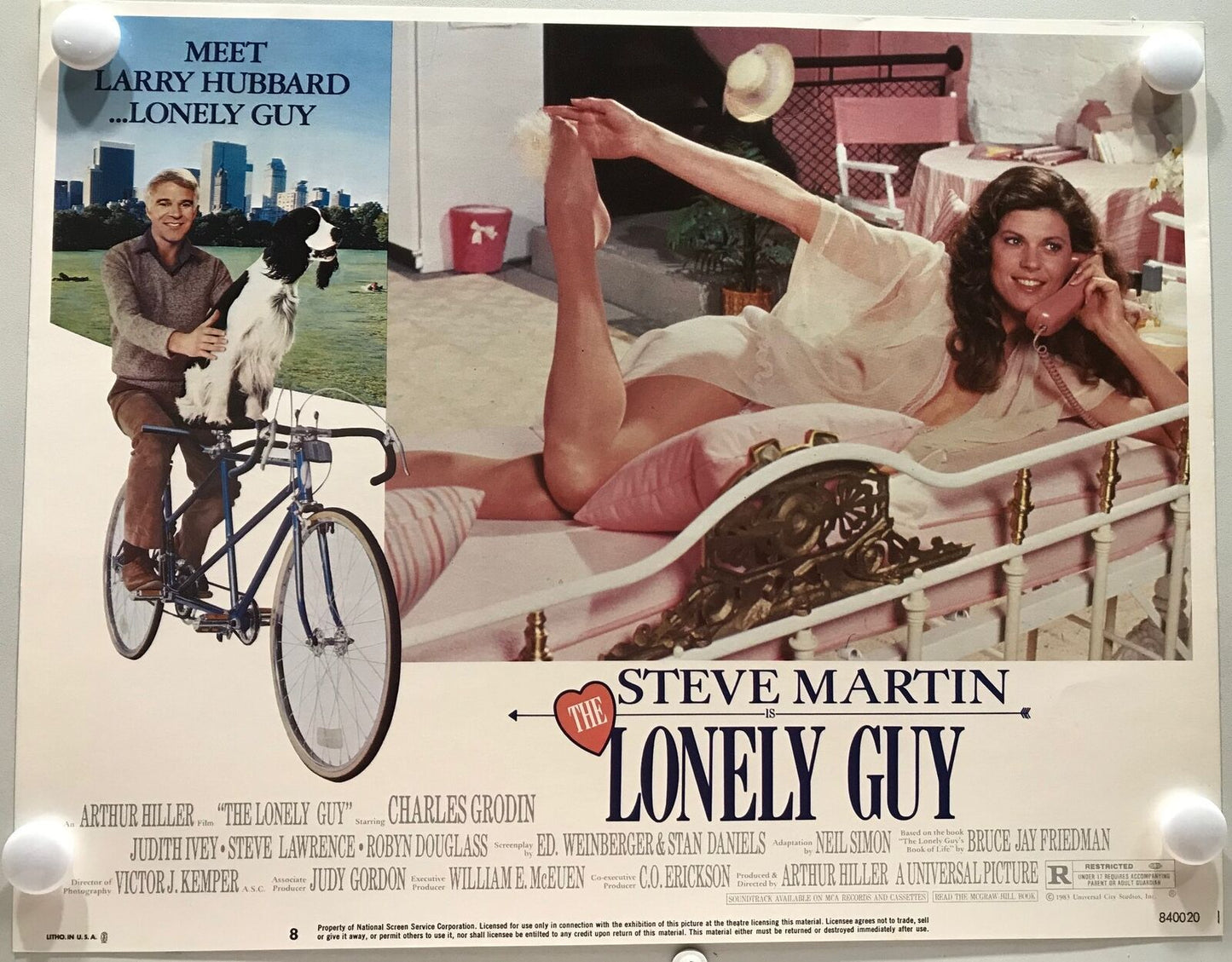 ORIGINAL LOBBY CARDS - THE LONELY GUY - 1984 - set of 8