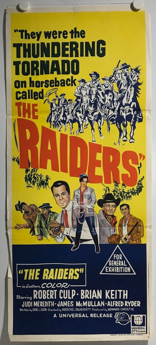 ORIGINAL DAYBILL MOVIE POSTER - THE RAIDERS - 1963