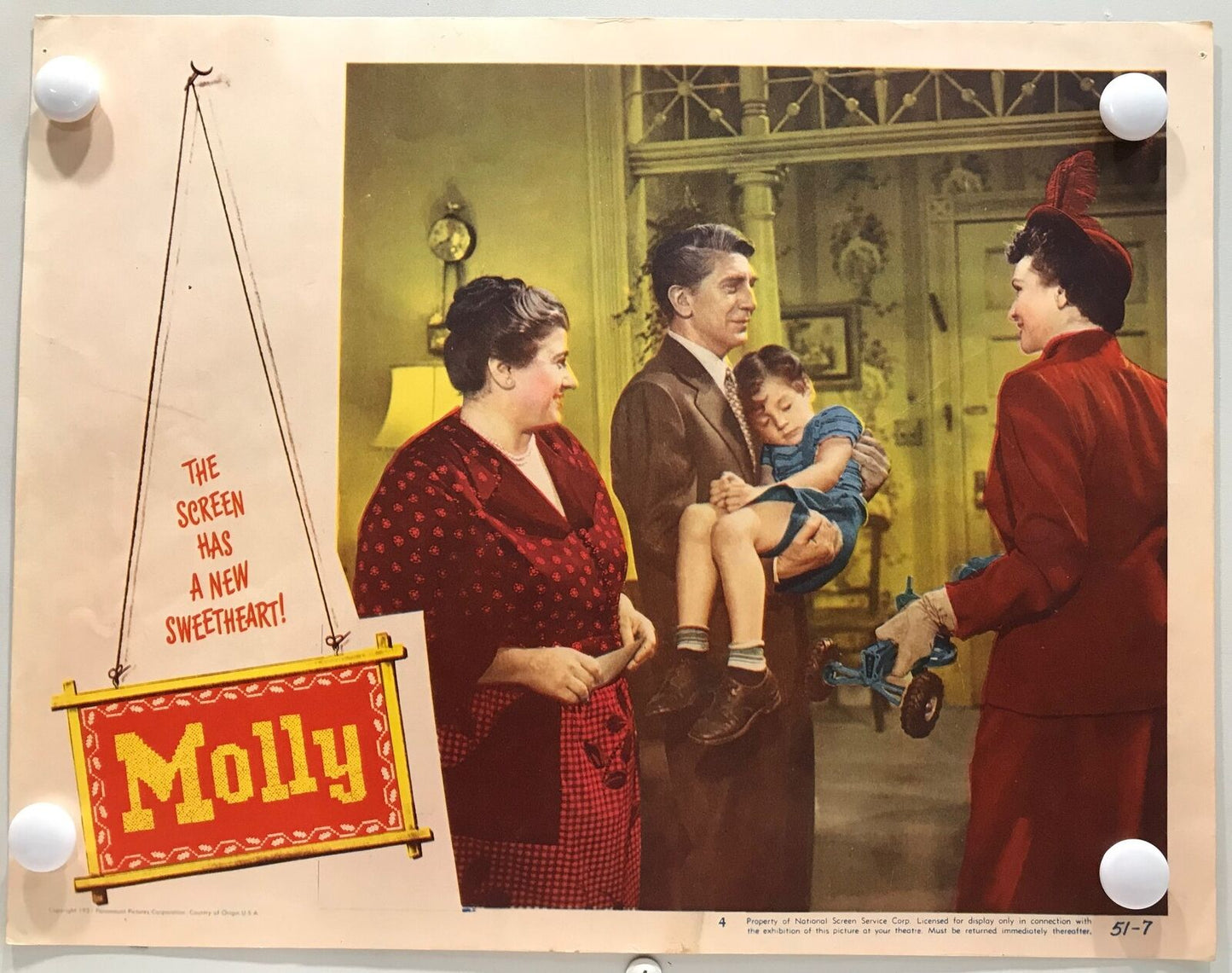 ORIGINAL LOBBY CARDS - MOLLY - 1951 - set of 8