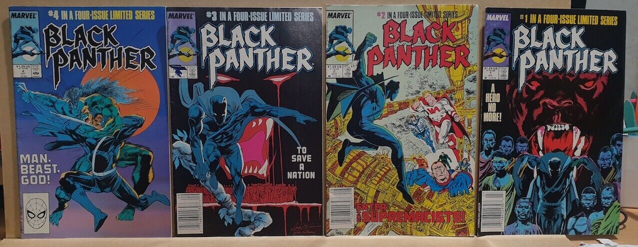 COMIC BOOK - BLACK PANTHER MARVEL #1 #2 #3 #4 MINI SERIES