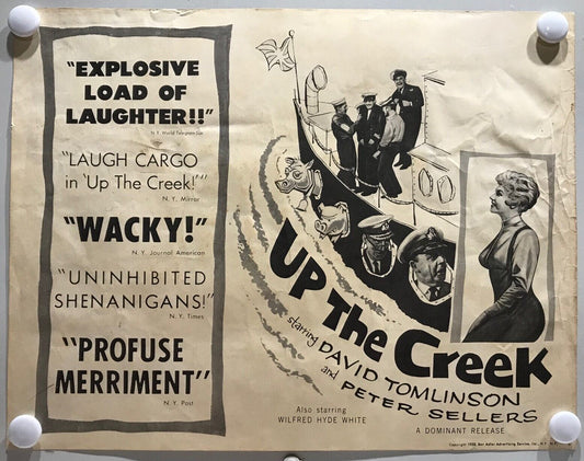 ORIGINAL LOBBY CARDS - UP THE CREEK - 1958 - set of 8