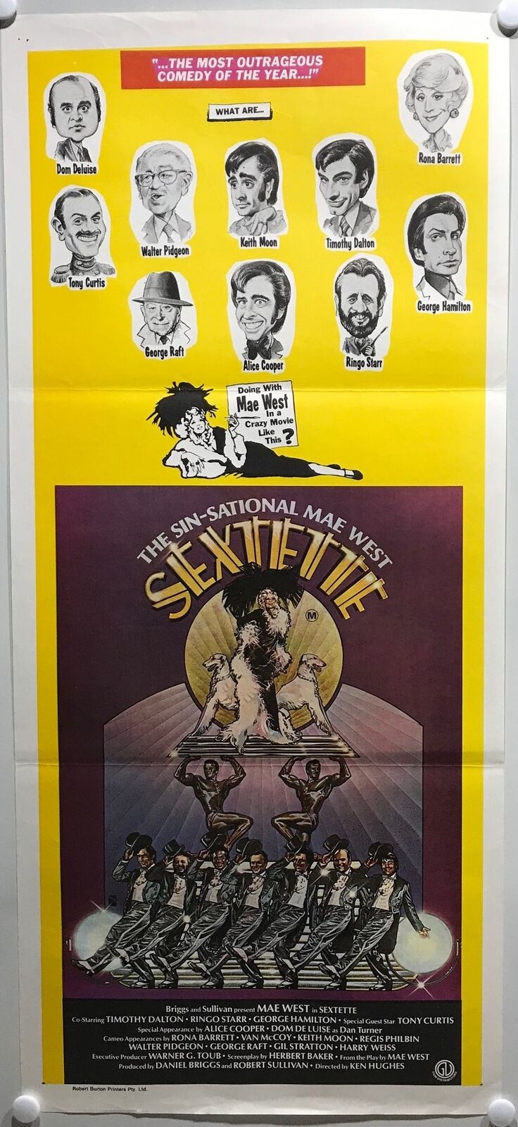 ORIGINAL DAYBILL MOVIE POSTER - THE SIN-SATIONAL SEXTETTE - 1977