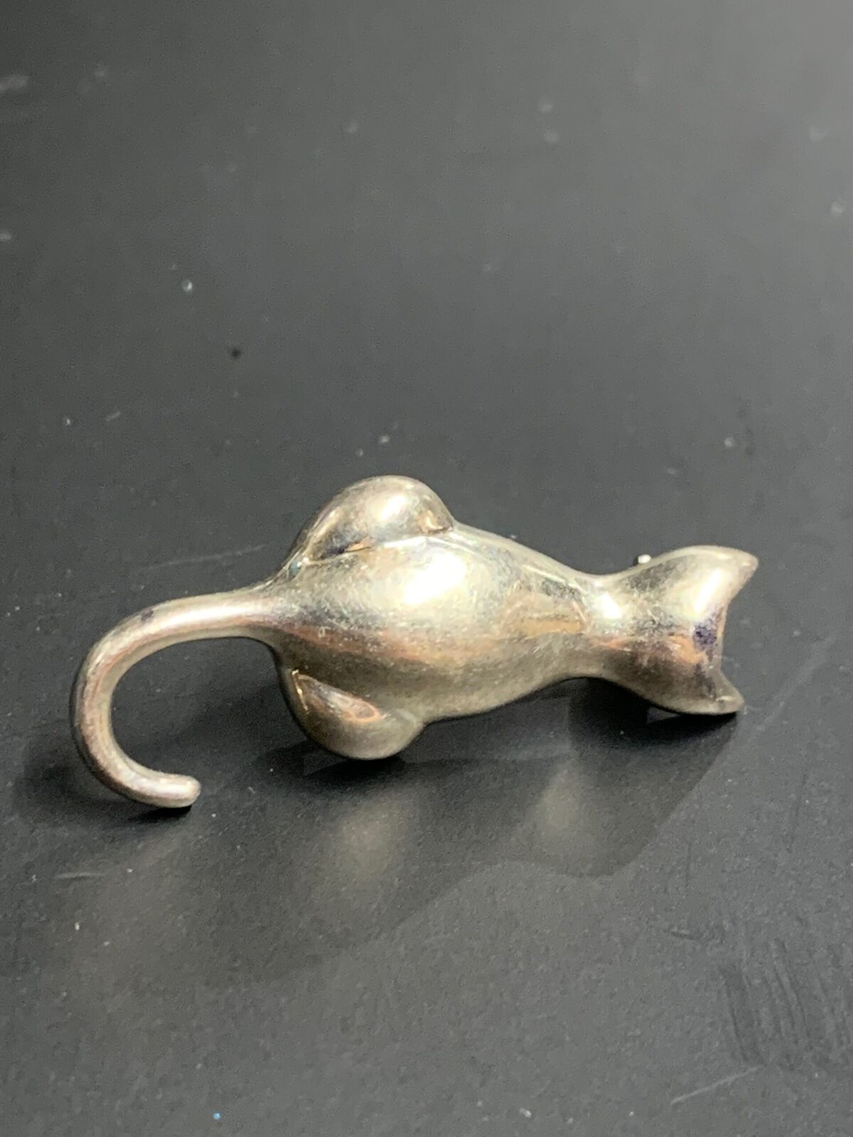 STERLING SILVER PIN - SILVER CAT PIN