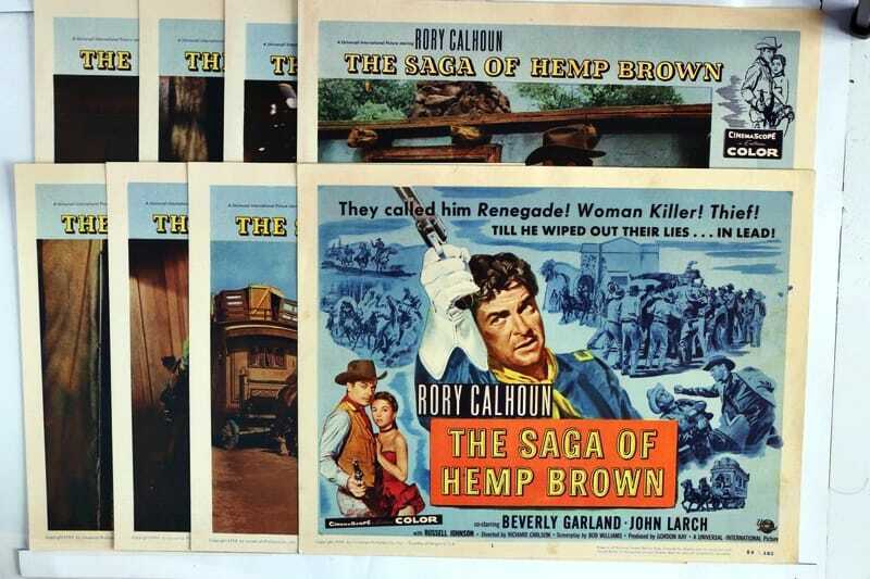 ORIGINAL LOBBY CARDS - THE SAGA OF HEMP BROWN - 1958 - set of 8