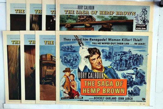 ORIGINAL LOBBY CARDS - THE SAGA OF HEMP BROWN - 1958 - set of 8