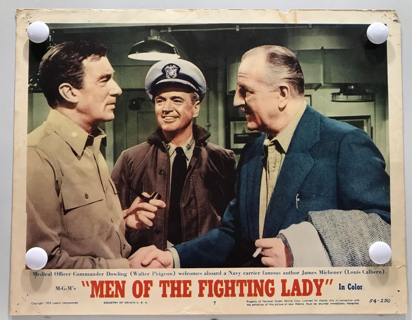 ORIGINAL LOBBY CARDS - MEN OF THE FIGHTING LADY - 1954 - set of 8