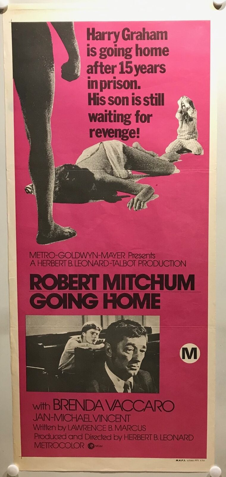 ORIGINAL DAYBILL MOVIE POSTER - GOING HOME - 1971