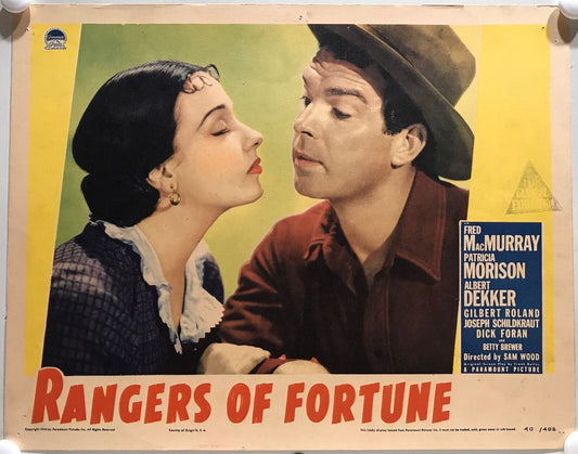ORIGINAL LOBBY CARDS - RANGERS OF FORTUNE -1940 - set of 8