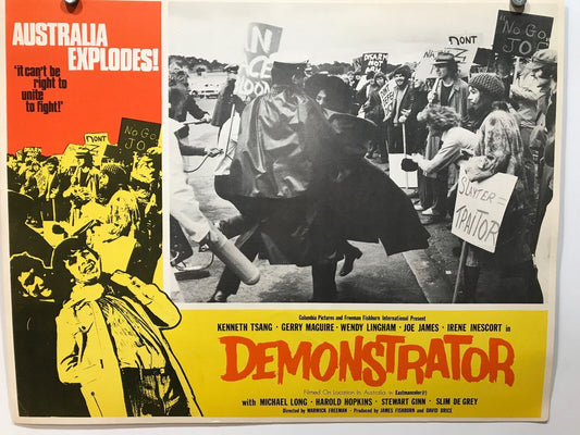 ORIGINAL LOBBY CARD - DEMONSTRATOR (b) - 1971 - title card - Australia