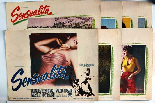 ORIGINAL LOBBY CARDS - SENSUALITA - 1952 - set of 8