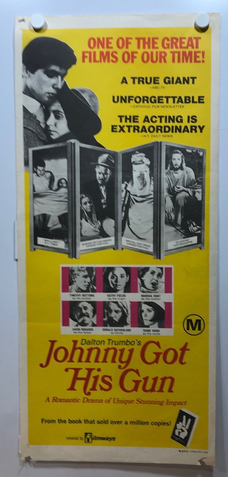 ORIGINAL DAYBILL MOVIE POSTER - JOHNNY GOT HIS GUN