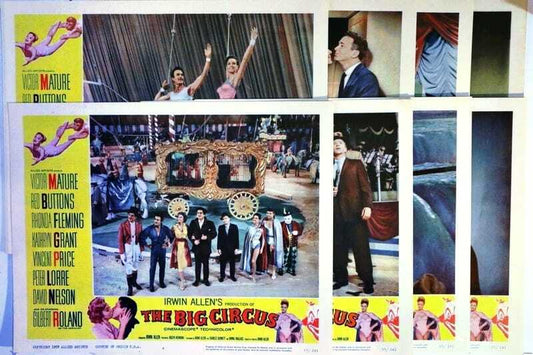 ORIGINAL LOBBY CARDS - THE BIG CIRCUS - 1959 - set of 8