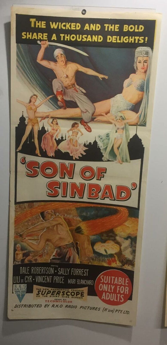 ORIGINAL DAYBILL MOVIE POSTER - SON OF SINBAD