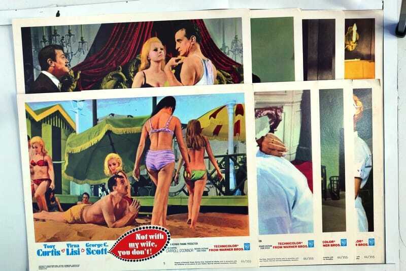 ORIGINAL LOBBY CARDS - NOT WITH MY WIFE, YOU DON'T - 1966 - set of 8