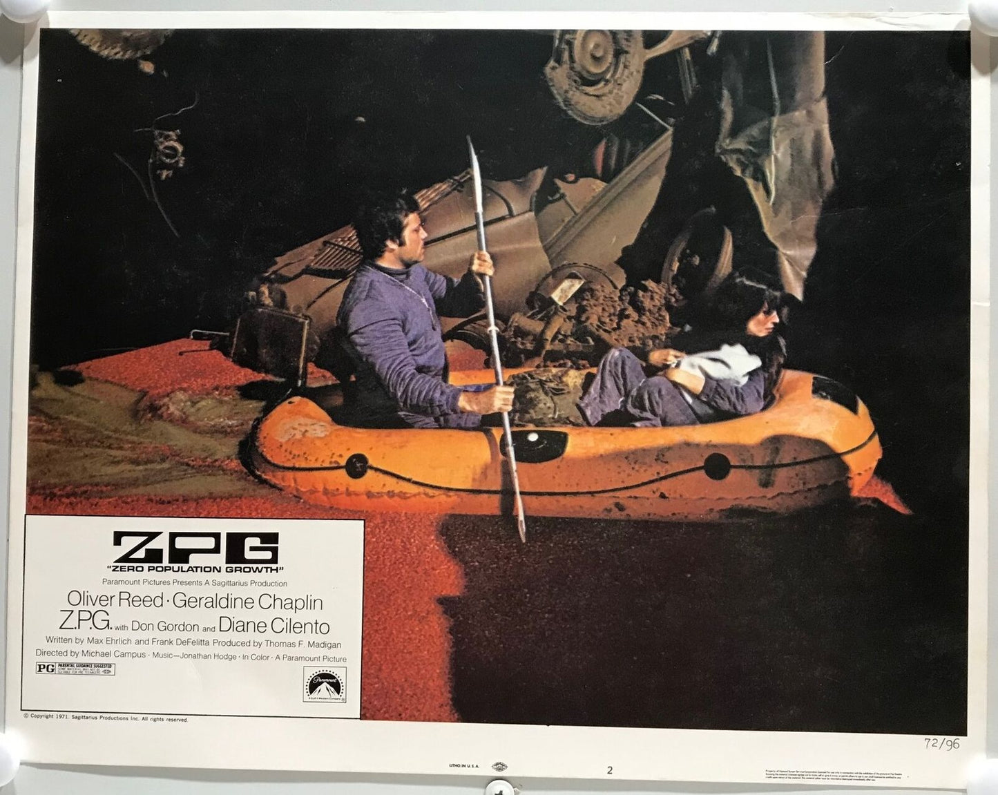 ORIGINAL LOBBY CARDS - Z.P.G. - 1972 - set of 8