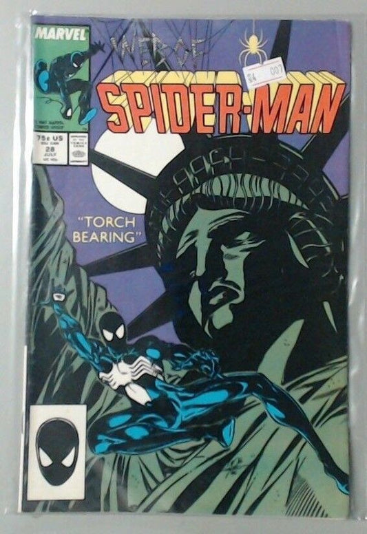 COMIC BOOK - MARVEL COMICS - SPIDERMAN - WEB OF SPIDER-MAN #28