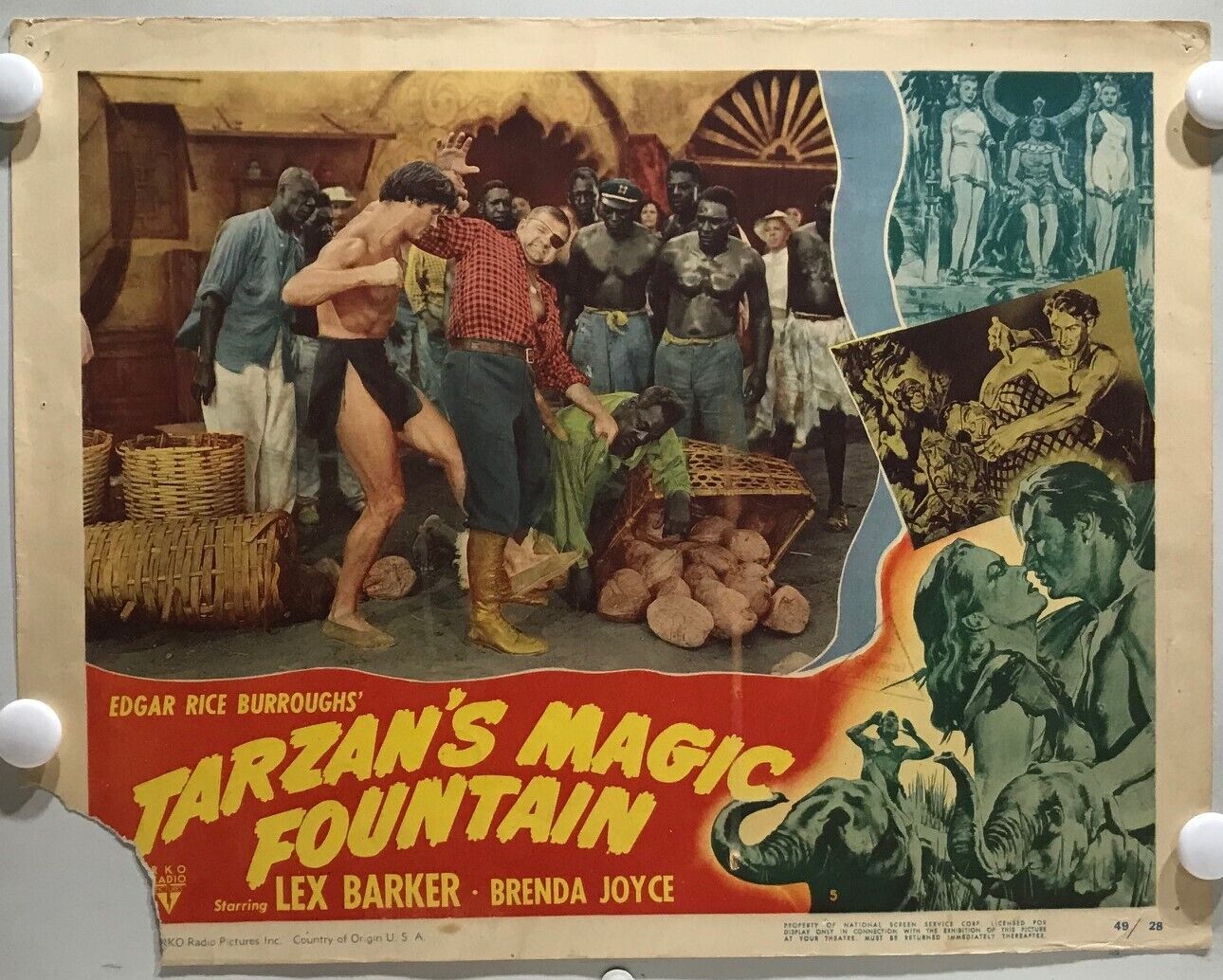 ORIGINAL LOBBY CARD - TARZAN'S MAGIC FOUNTAIN (b) - 1949 - title card