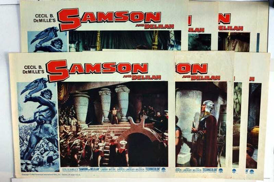 ORIGINAL LOBBY CARDS - SAMSON AND DELILAH - 1960 release - set of 8