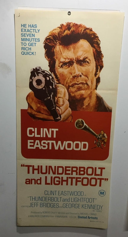 ORIGINAL DAYBILL MOVIE POSTER - THUNDERBOLT AND LIGHTFOOT - 1974