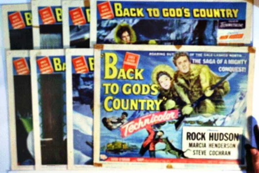 ORIGINAL LOBBY CARDS - BACK TO GOD'S COUNTRY - 1953 - set of 8