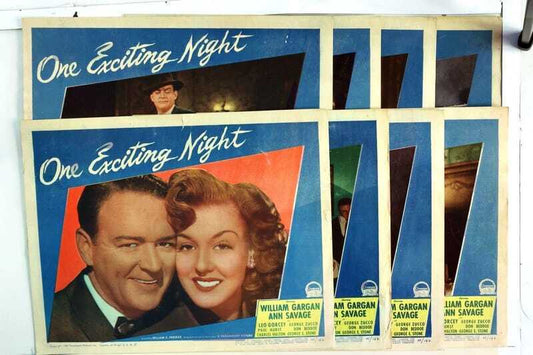 ORIGINAL LOBBY CARDS - ONE EXCITING NIGHT - 1945 - set of 8