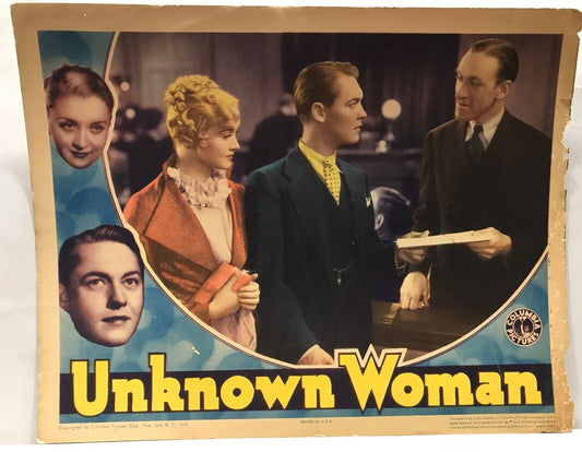 ORIGINAL LOBBY CARD - UNKNOWN WOMAN (d) - 1935
