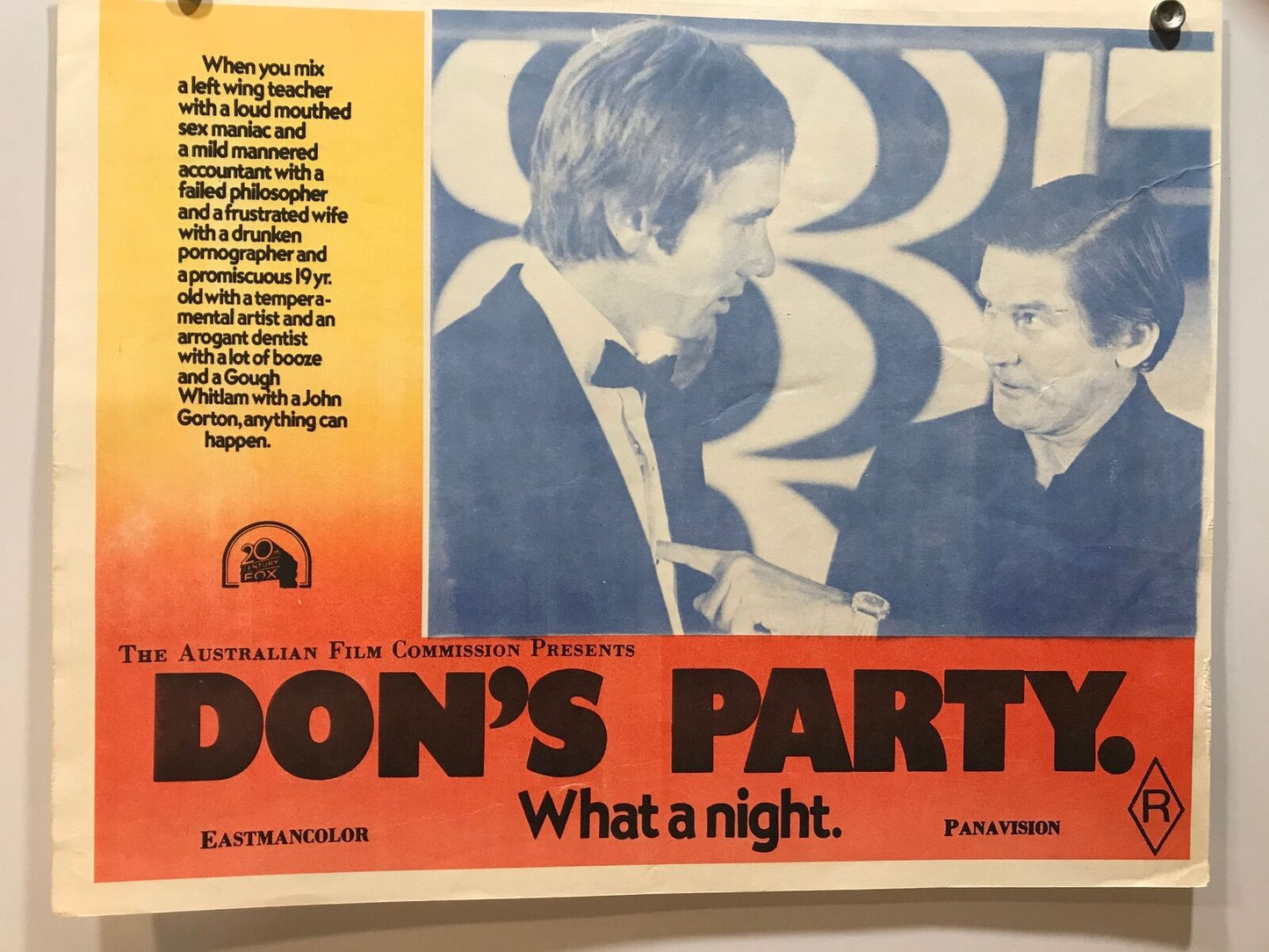 ORIGINAL LOBBY CARD - DON'S PARTY (c) - 1976 - title card - Australia