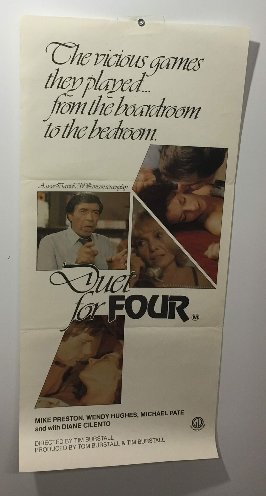 ORIGINAL DAYBILL MOVIE POSTER - DUET FOR FOUR - AUSTRALIAN