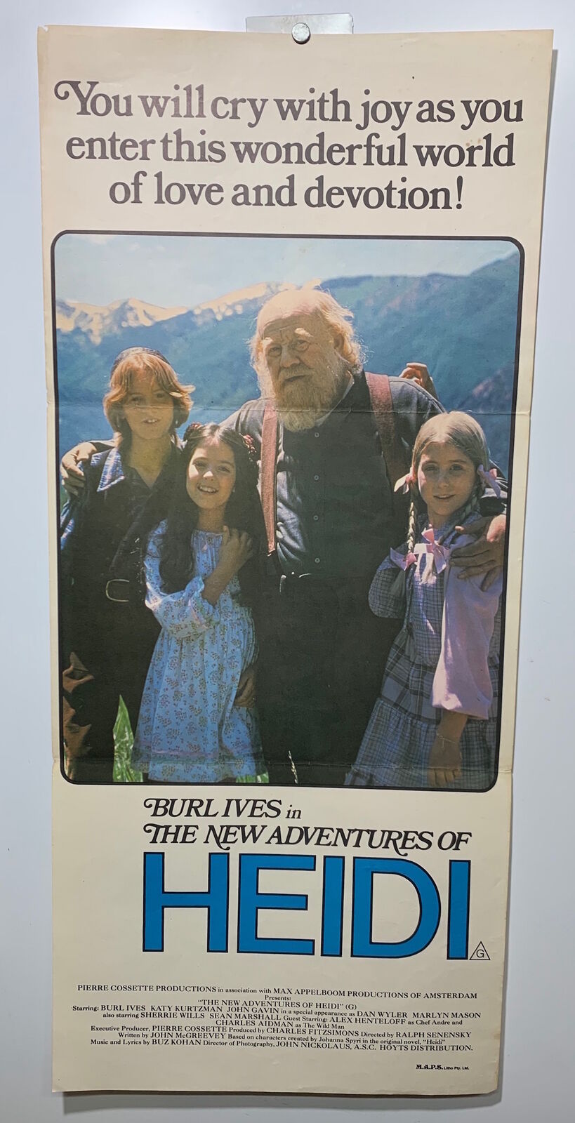 ORIGINAL DAYBILL MOVIE POSTER - THE NEW ADVENTURES OF HEIDI - 1978  - (a)